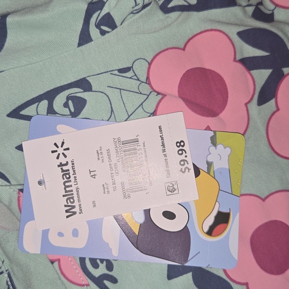 Bluey Kids Dress with Floral Print - Picture 2 of 4